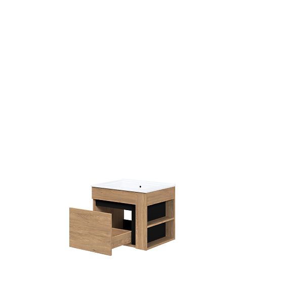 DUESA Unterschrank für Waschbecken 60/1S Eiche Gold