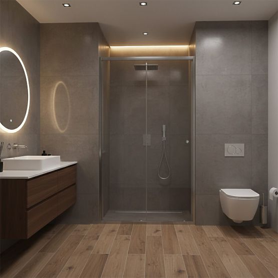 Duschabtrennung Rea Primo Slide 100 Chrom