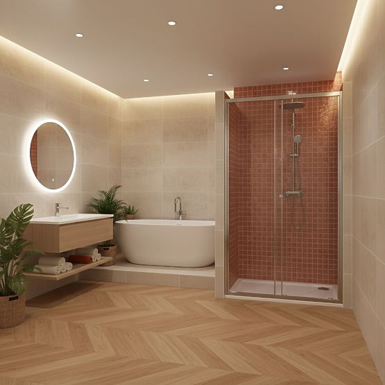 Duschabtrennung Rea Primo Slide 110 Chrom