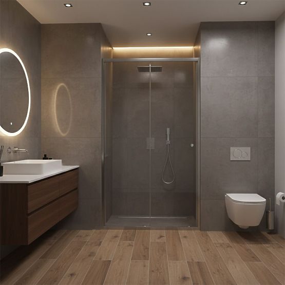 Duschabtrennung Rea Primo Slide 130 Chrom