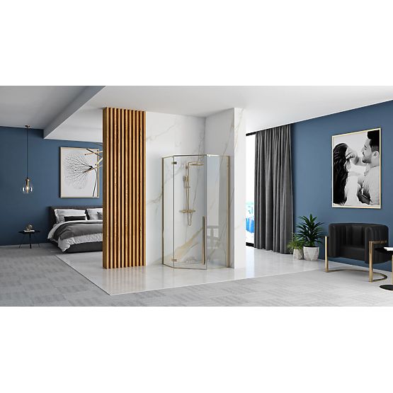 Duschkabine Rea DIAMOND 100x100 GOLD