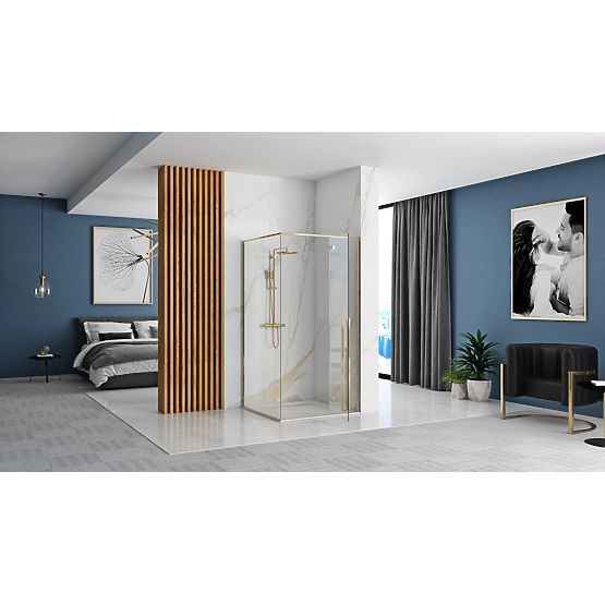 Duschkabine Rea Fargo 120x90 Gold