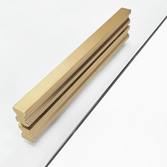 Duschkabine REA Montana Gebürstetes Gold 120x90