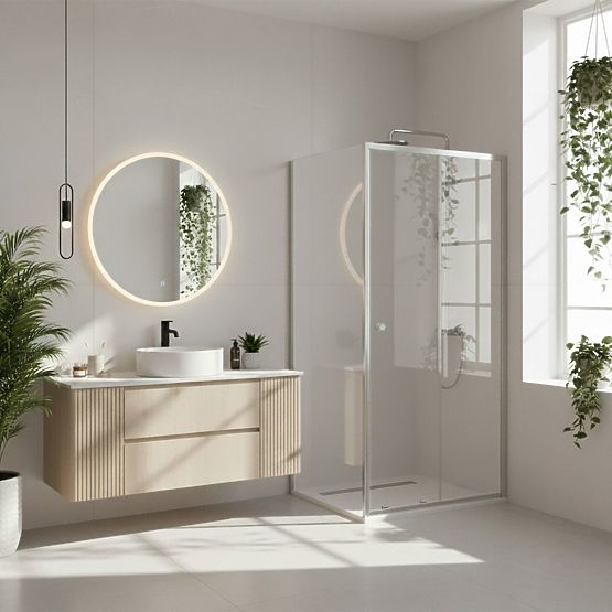 Duschkabine Rea Primo Slide 100x70 Chrom