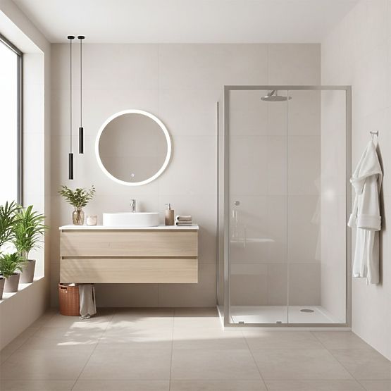 Duschkabine Rea Primo Slide 100x70 Chrom