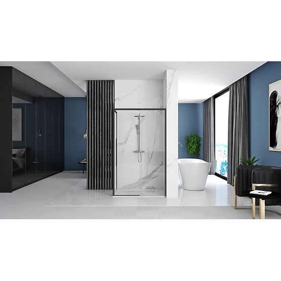 Duschkabine SOLAR BLACK MAT 120x90