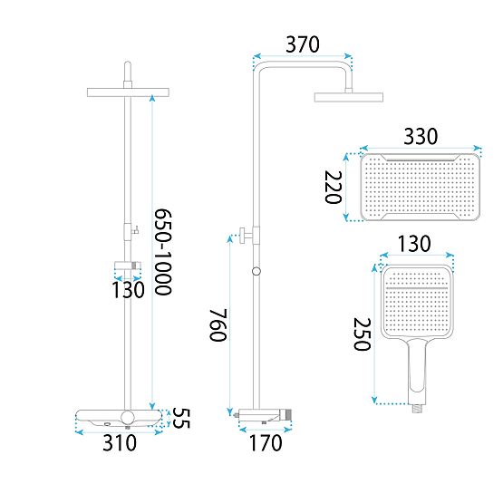 Duschset REA Bari Schwarz