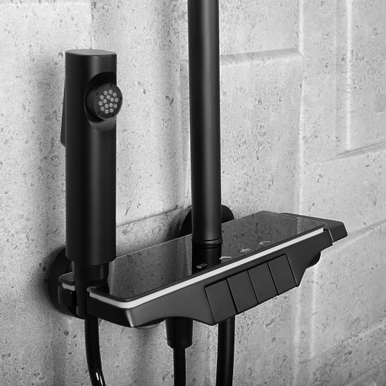 Duschset REA Savio mit LED-Display Schwarz