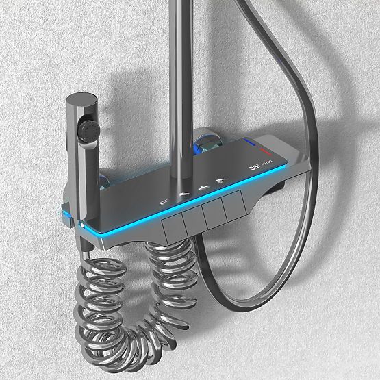 Duschset REA Savio mit LED-Display Titan