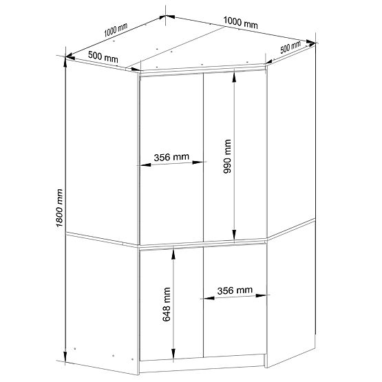 ECKSCHRANK S100 4D CLP GRAPHITGRAU