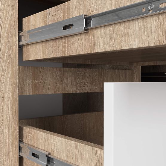 ECKSCHREIBTISCH B20 155 cm LINKS PK SONOMA / WEISS