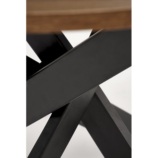 EDGAR Tisch, Platte - Nussbaum, Beine - Schwarz (2p=1Stk)