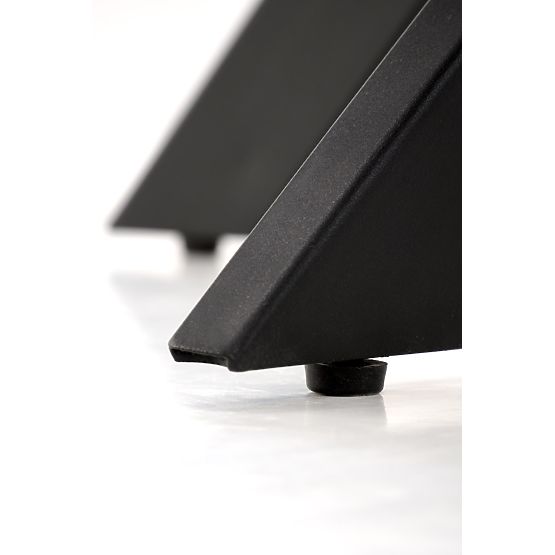 EDGAR Tisch, Platte - Nussbaum, Beine - Schwarz (2p=1Stk)