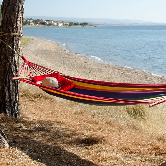 Einzelsitz-Hängematte mit 40 cm Spreizstab 400257 Gelb