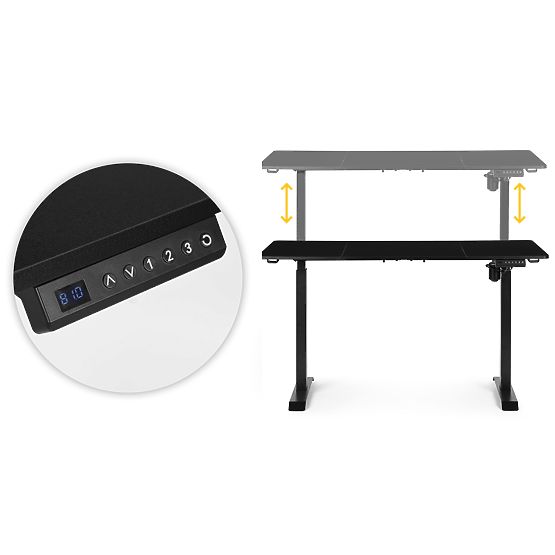 Elektrisch höhenverstellbarer Tisch 140x70 cm, Höhenverstellung 76-121 cm ModernHome