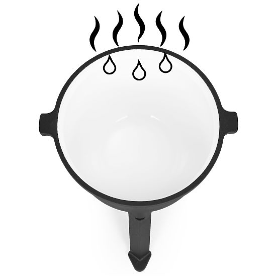 Emaillierter Gusseisentopf 8L stehender Jägerkessel Feuerstelle Grill MultiGarden