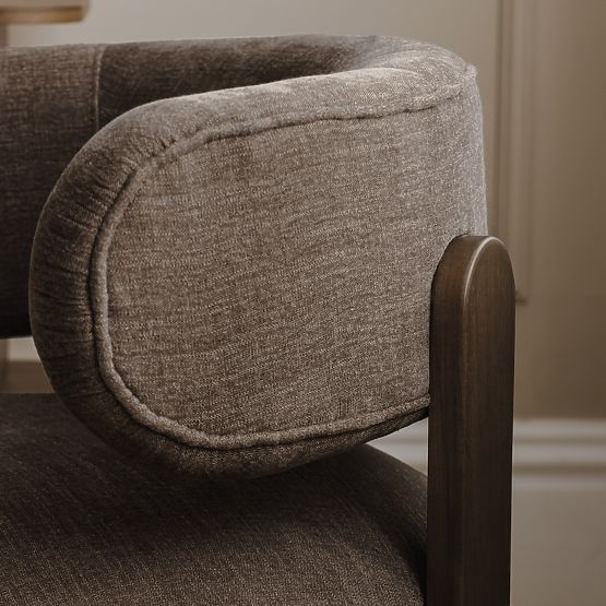 Entspannungssessel Dolce, runde Formen, braunes Espresso, Walnuss