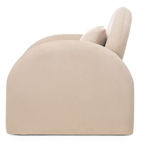 Entspannungssessel Rainbow hellbeige, samt, abgerundet
