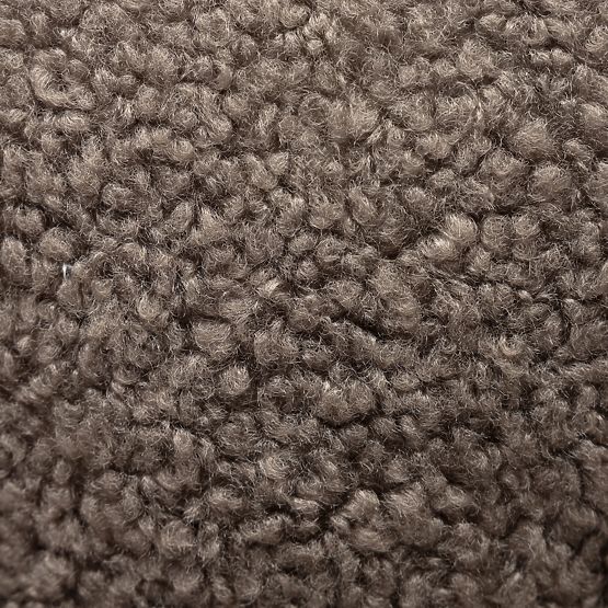 Entspannungssessel Venezia Cappuccino mit Drehbasis, Bouclé, runde Formen