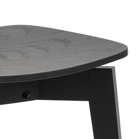 Essgruppe Roxby schwarzer Tisch und vier Stühle