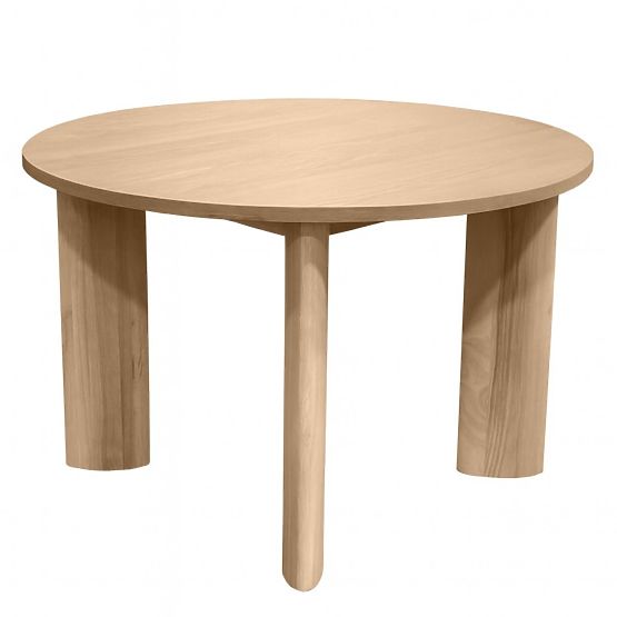 Esstisch Bali 120 cm, rund, cremeweiß