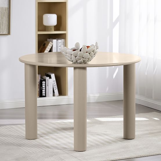 Esstisch Joki 110 cm, rund, dunkelbeige