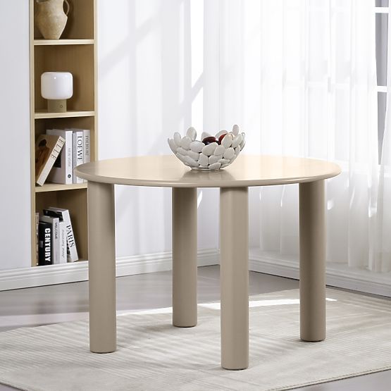 Esstisch Joki 110 cm, rund, dunkelbeige