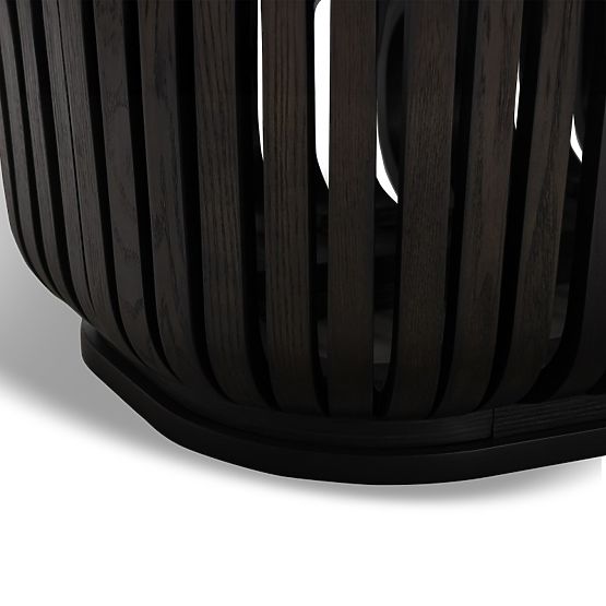 Esstisch mit Lamellen Araia Esche schwarz