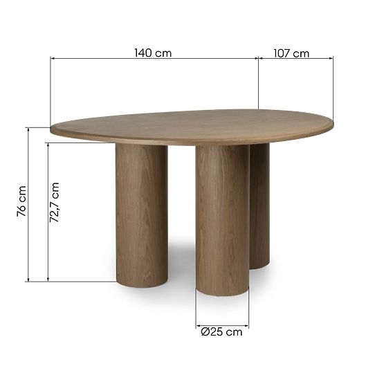 Esstisch Vesper 140 cm, Nussbaum