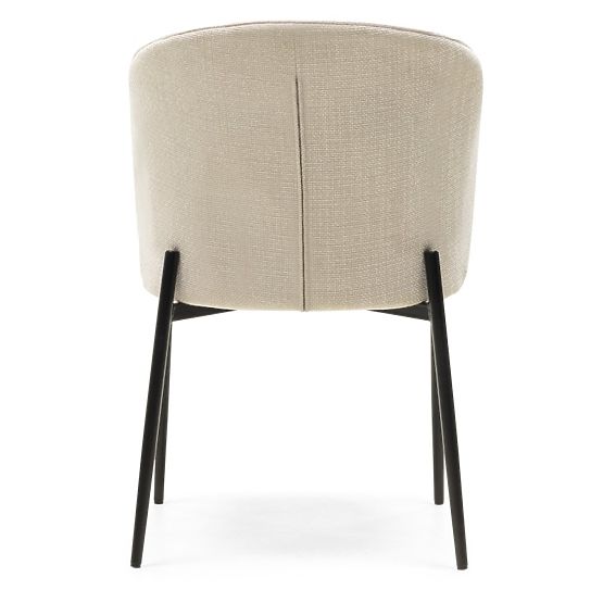Esszimmerstuhl Avery hellbeige/schwarze Beine