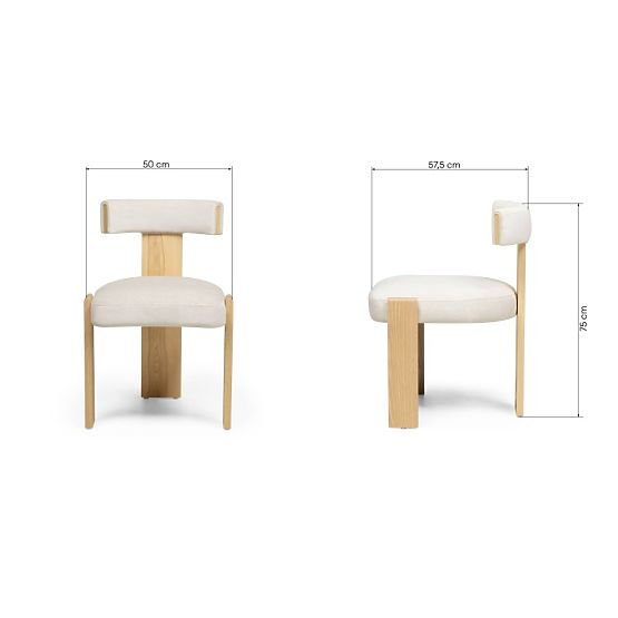 Esszimmerstuhl Bali, Holz, beige/Esche