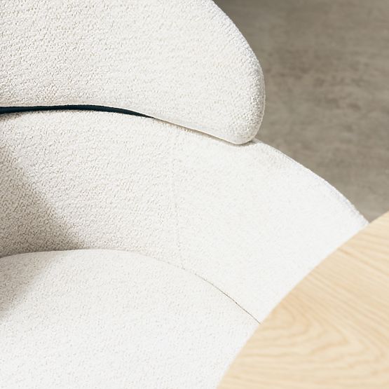 Esszimmerstuhl Granda, Ecru/Schwarze Beine