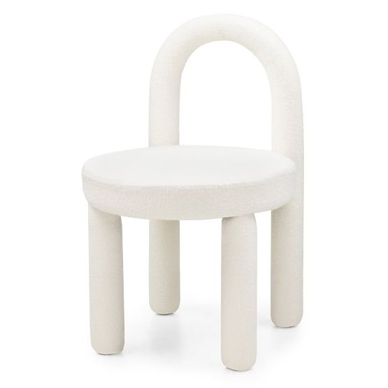 Esszimmerstuhl Ivo, Ecru, Bouclé