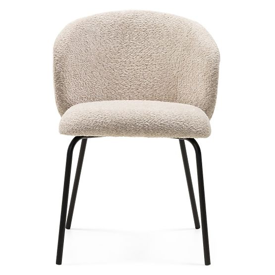 Esszimmerstuhl Larisa, beige/schwarze Beine