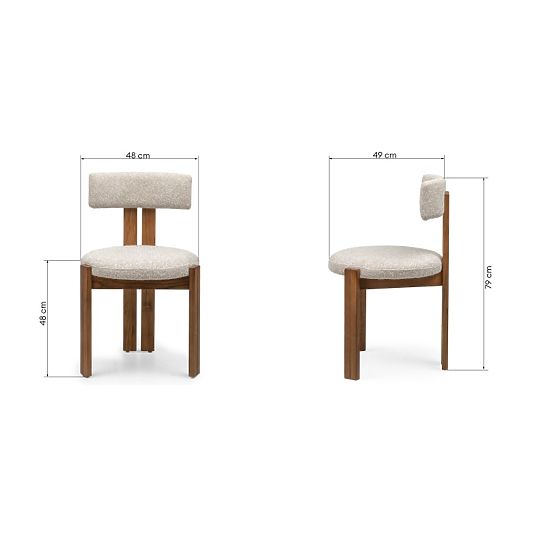 Esszimmerstuhl Matteo, beige-creme/braun