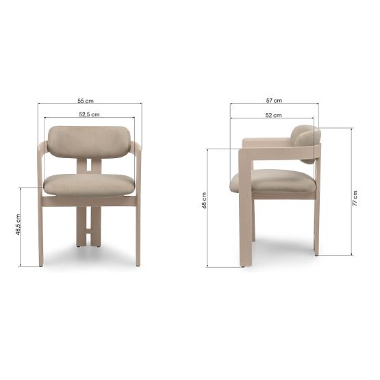 Esszimmerstuhl Noa, beige