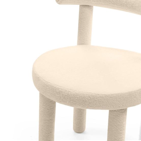 Esszimmerstuhl Pedro 2.0, creme, Bouclé