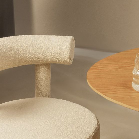 Esszimmerstuhl Pedro 2.0, creme, Bouclé