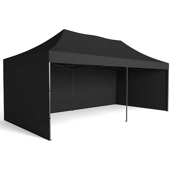 Express Geschäftspavillon - 3x6 m - schwarz