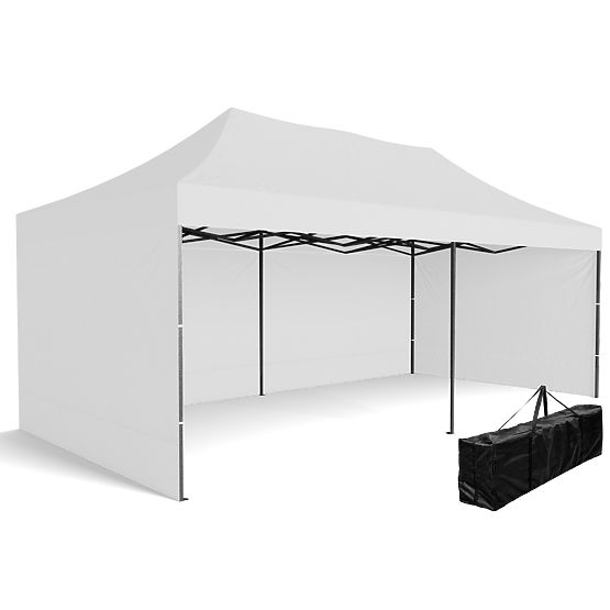 Express Geschäftspavillon - 3x6 m - weiß