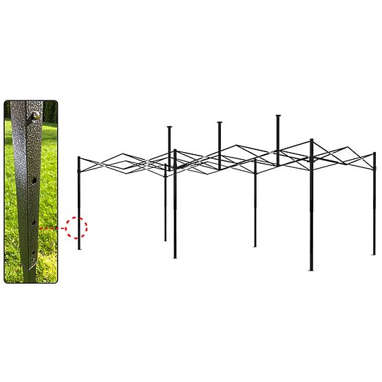 Express Geschäftspavillon - 3x6 m - weiß