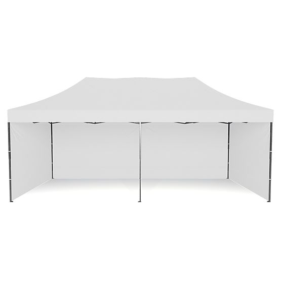 Express Geschäftspavillon - 3x6 m - weiß