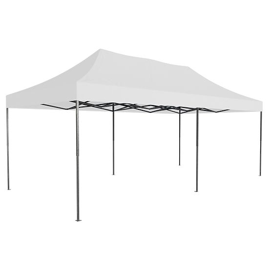 Express Geschäftspavillon - 3x6 m - weiß