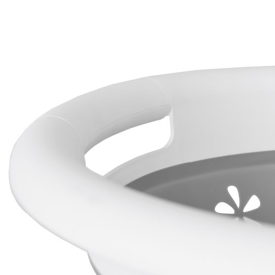 Faltbare ovale Schüssel 50 x 37 cm weiß-grau OVAL COMPACT 25L