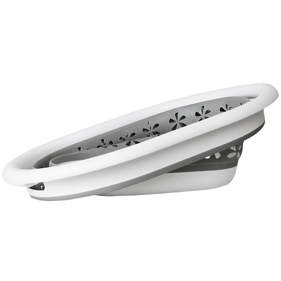 Faltbare ovale Schüssel 50 x 37 cm weiß-grau OVAL COMPACT 25L