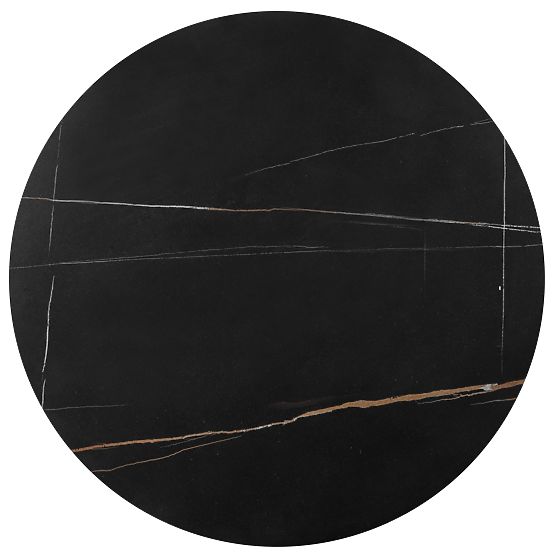 FATIMA Set aus 2 Tischen, schwarzer Marmor / Gold (1p=1Stk)