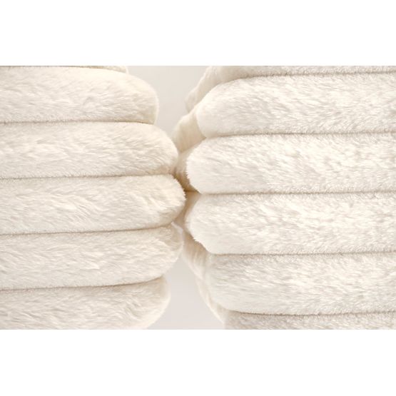 FIDO Set aus 2 Poufs, Creme/Gold (1p=1Set)