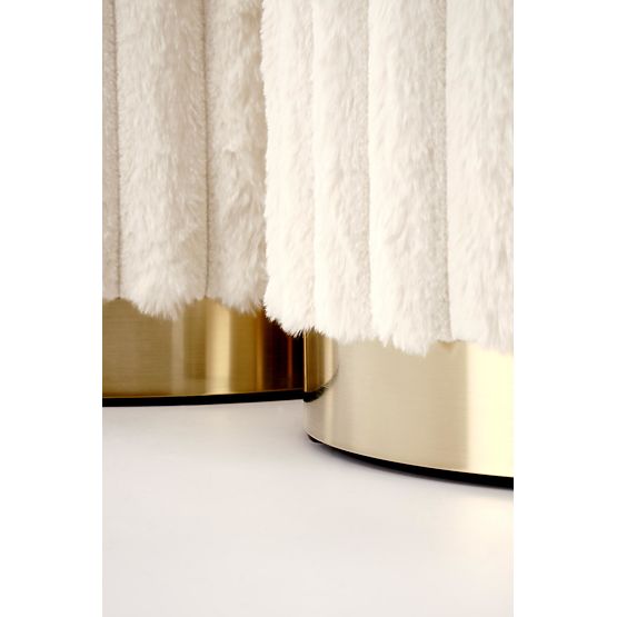 FIDO Set aus 2 Poufs, Creme/Gold (1p=1Set)