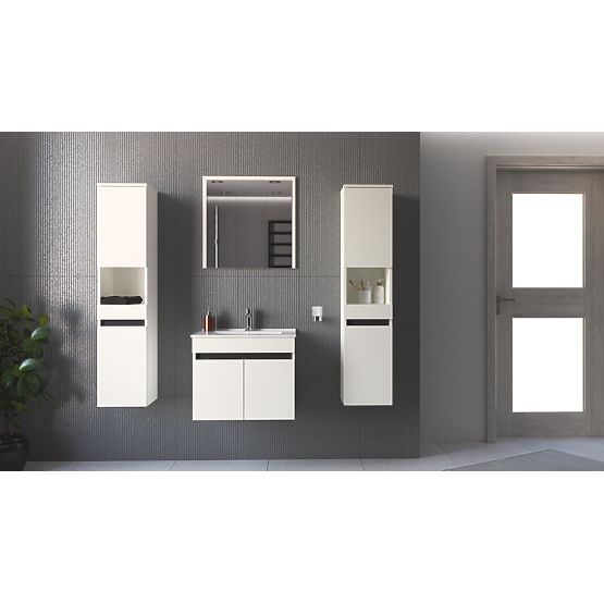 FIGARO Unterschrank für Waschbecken 60/2D weiß (1p=1Stk)