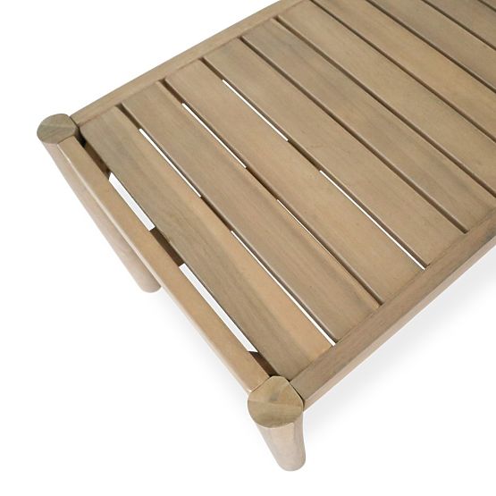 Fiorentino Gartenmöbelset im Teak-Look, geflochten, helles Akazienholz FSC, grün, abgerundet